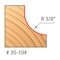 Diablo Freud 1-1/4 in. D X 3/8 in. X 2-3/16 in. L Carbide Cove Router Bit 30-104 - alternate 2